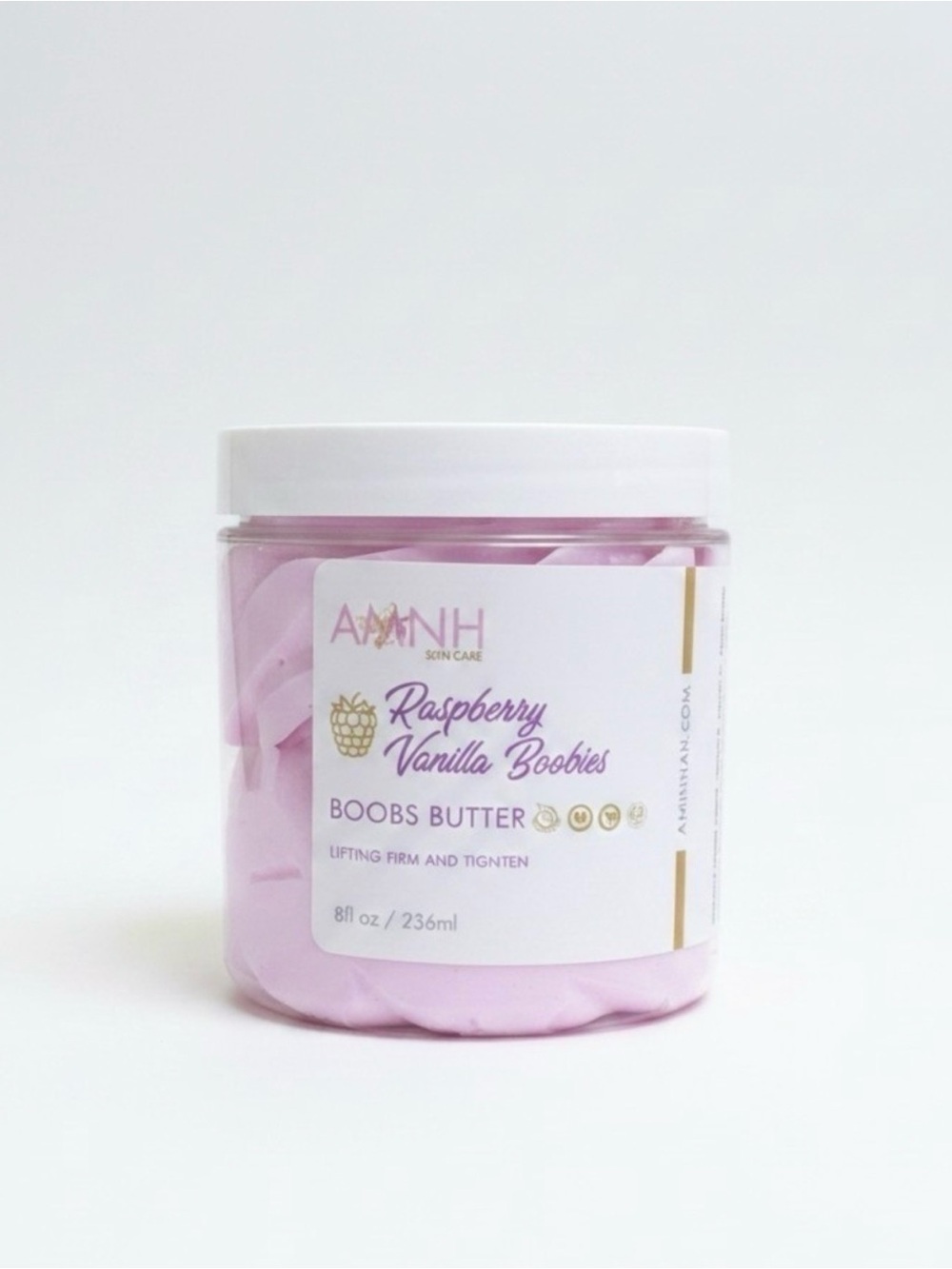NWT AMINAH Raspberry Vanilla Boobies  Butter - retails $38.00 USD